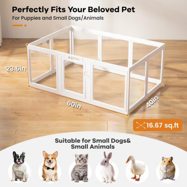 015ee0183f95e5fe2fa74c50f832e6824fbb3469b0ac4b90a1558ae0772abe31-1.jpg Clear Acrylic Dog Playpen Indoor