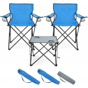 BRIVANCO Folding Camping Chair Set of 3
