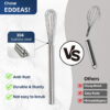 2Pcs 10in Mini Whisk 304 Stainless Steel Small
