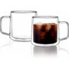 15oz Double Walled Glass Coffee Mugs