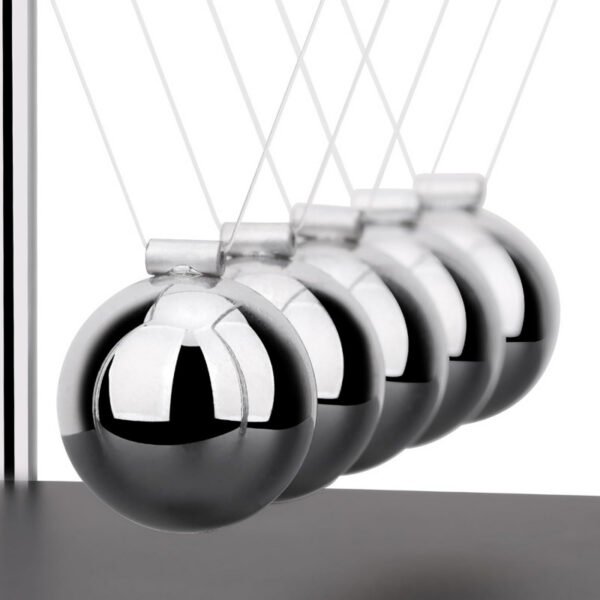 5 Large Beads Newton's Cradle Balance Balls Desk Toys
