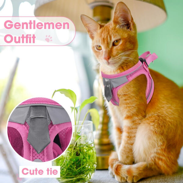 0e5608a24587754c8cfd2ee27bc6ee905fdb8a5d453db523963231b1d67c06a4.jpg Cat Harness and Leash Set for Walking Escape Proof