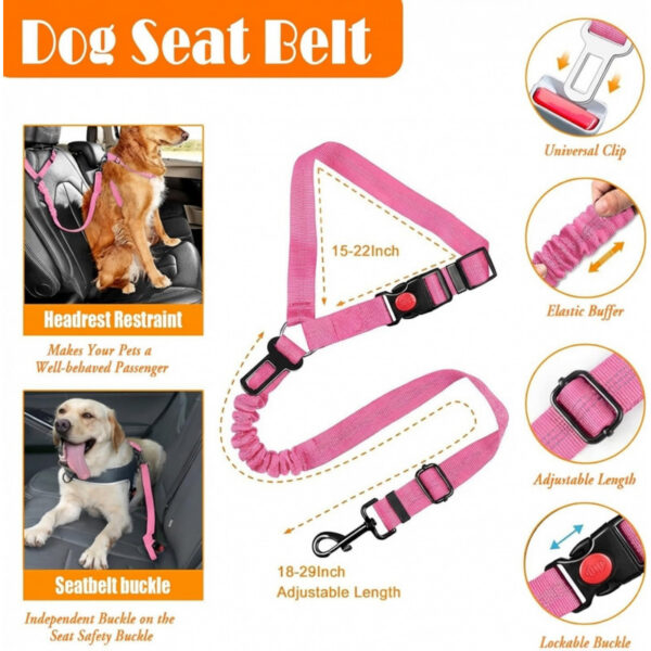 No Pull Dog Harness, Collar & Leash Set| Includes Dog Seat Belt