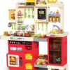 11-1.jpg 82CM Simulation Tableware Family Cooking Water Spray Steam Lights Sound Sink Pretend Toddler Kitchen Toy
