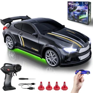 11-7.webp 1/64 Scale 4WD High Speed LED Lights 2.4GHz Proportional 2-Speed Stunt Adults Kids Remote Control Mini Drift RC Car