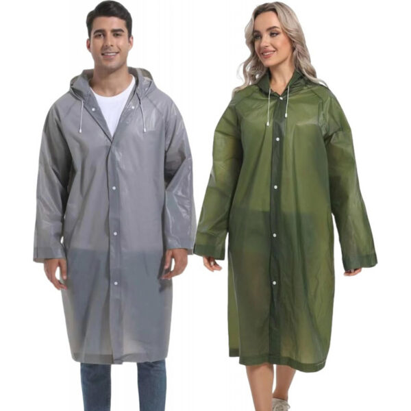2PCS Rain Ponchos for Adults