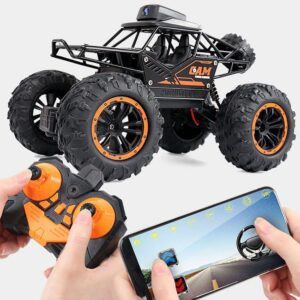 1:18 2.4G Alloy RC Car With HD 720P WIFI FPV Camera Machine  Stunt SUV Climbing Toy