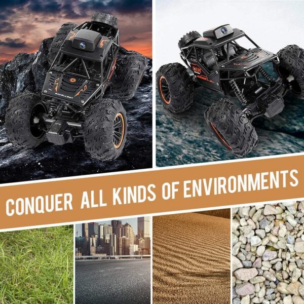 17199134073474.jpg 1:18 2.4G Alloy RC Car With HD 720P WIFI FPV Camera Machine Stunt SUV Climbing Toy