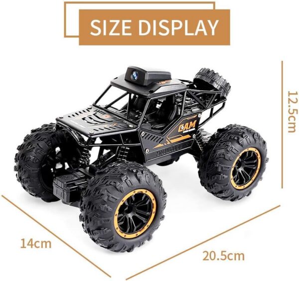 17199134075895.jpg 1:18 2.4G Alloy RC Car With HD 720P WIFI FPV Camera Machine Stunt SUV Climbing Toy