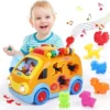 17204259765721-600x594.jpg.webp Wholesale Toy Pricing Baby Bus Toy Cartoon Musical Learning Toy Car Educational Baby Bus Toy with Animal Blocks Shape Shorter Fine Motor Skill