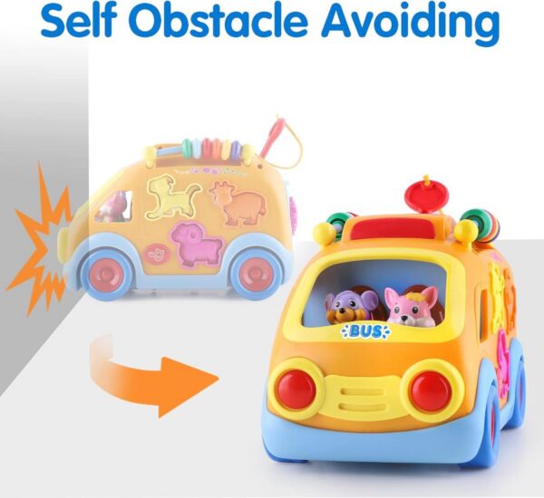 17204259770943.jpg Wholesale Toy Pricing Baby Bus Toy Cartoon Musical Learning Toy Car Educational Baby Bus Toy with Animal Blocks Shape Shorter Fine Motor Skill