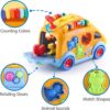 17204259778455.jpg Wholesale Toy Pricing Baby Bus Toy Cartoon Musical Learning Toy Car Educational Baby Bus Toy with Animal Blocks Shape Shorter Fine Motor Skill