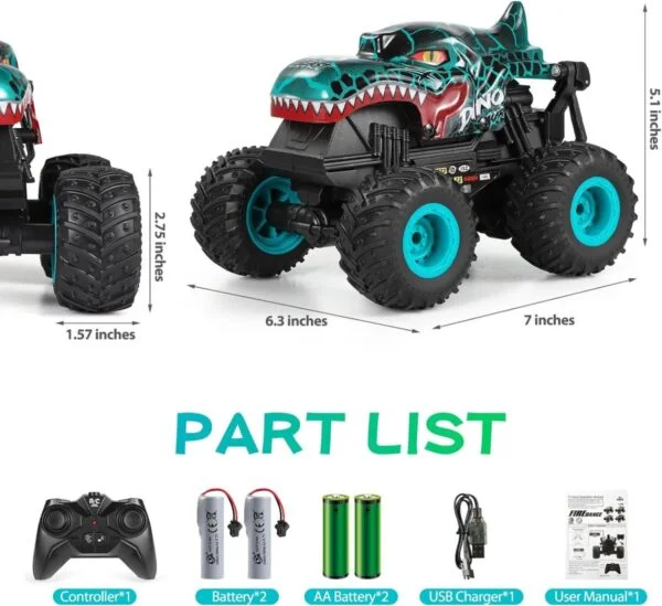 17205089781962-600x549.jpg.webp 1:20 Large Scale High Speed RC Drift Dinosaur Monster Car Toy