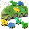 17205092455141-100x100.jpg.webp Triceratops Transport Carrier Truck With 4 Pack Small Dino Car Toy Set