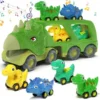 17205092455141-600x600.jpg.webp Triceratops Transport Carrier Truck With 4 Pack Small Dino Car Toy Set