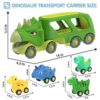 17205092456902.jpg Triceratops Transport Carrier Truck With 4 Pack Small Dino Car Toy Set