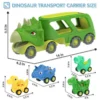 17205092456902.jpg.webp Triceratops Transport Carrier Truck With 4 Pack Small Dino Car Toy Set