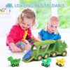 17205092465296.jpg Triceratops Transport Carrier Truck With 4 Pack Small Dino Car Toy Set