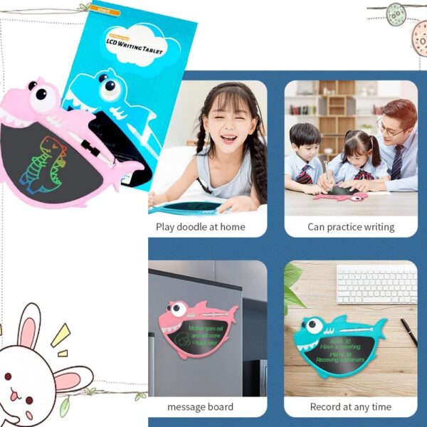 Wholesale 9 Inch Digital Colorful Screen LCD Shark-shaped Drawing Tablet