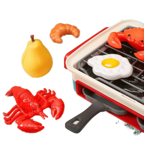 Global Toy Supplier Kitchen Toys Barbecue Grill Kitchen Cooking BBQ Pretend Play Set Toy Color Changing Play Food Dishes Home Appliance Toys
