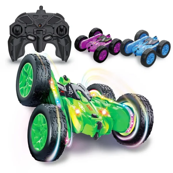 17264674516915.jpg.webp China Toy Distributor 4WD Remote Control Toy Stunt Car 3 Colors Rc Stunt Car Rotation 360 Remote Control Car with Strip Lights