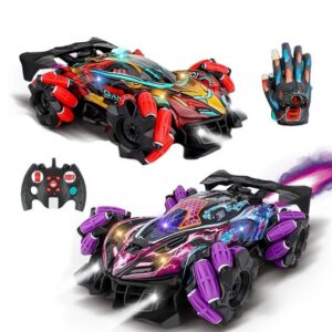 17264689499561.jpg China Toy Factory Cars 2.4g Finger Watch Remote Control Car with Light Music Spray 1/16 Gesture Sensing Stunt Rc Drift Car