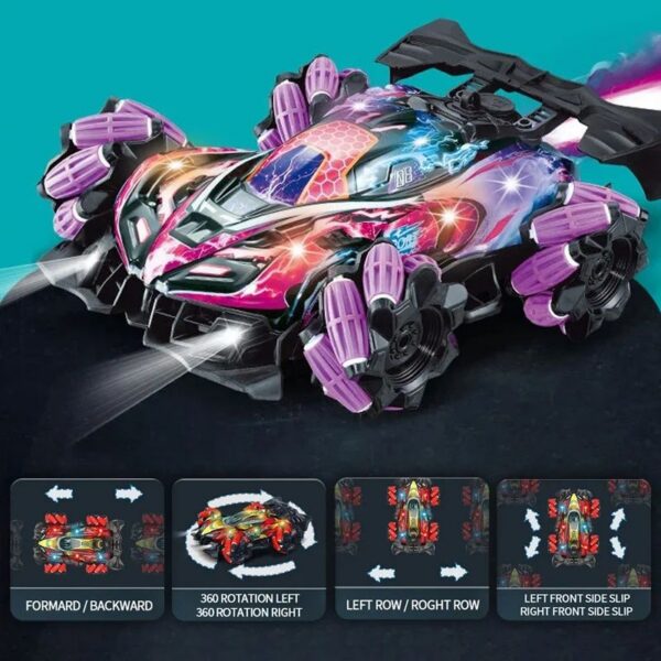 17264689513714.jpg China Toy Factory Cars 2.4g Finger Watch Remote Control Car with Light Music Spray 1/16 Gesture Sensing Stunt Rc Drift Car