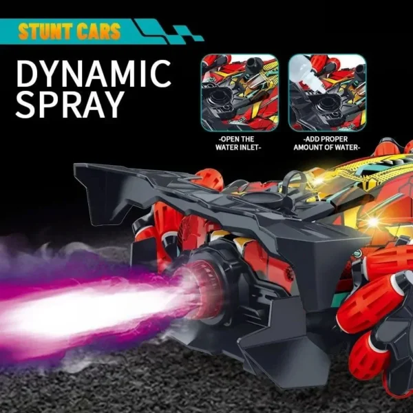 17264689518166.jpg.webp China Toy Factory Cars 2.4g Finger Watch Remote Control Car with Light Music Spray 1/16 Gesture Sensing Stunt Rc Drift Car