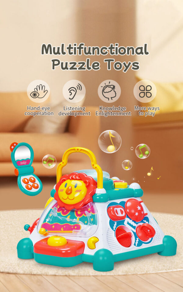 17290485539292.jpg Best Toy Prices China Baby Early Learning Multi-function Puzzle Hexahedron Game Kids Educational Activity Cube Musical Toddlers Toys