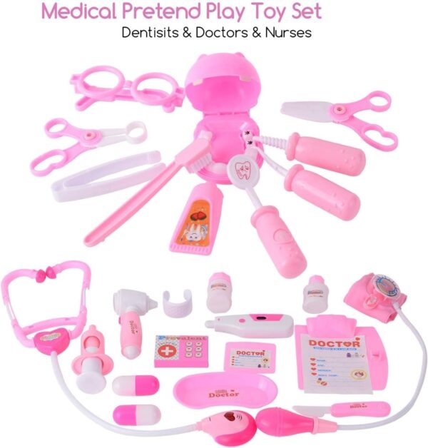 17292434535542-600x628-1.jpg China Toy Factory 39Pcs Kids Pretend Play Educational Play Doctor Set Dental Toys for Kid