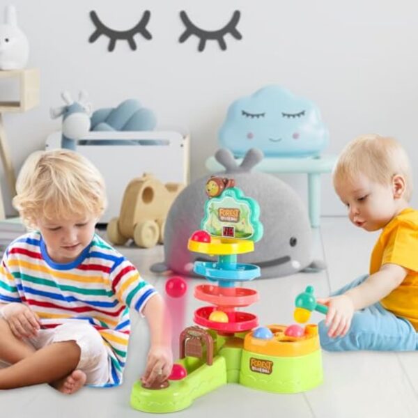 17293011282852.jpg Wholesale Toy Supplier Early Educational Baby Ball Drop Game Toys Diy Marble Run Set 4 in 1 Ball Drop Toy with Scoring Game