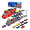 17294764527302.jpg Toy Cars Hot Sell Metal Diecast Model Cars Freewheel Truck Set 8 Pcs Semi Trailer Truck Carrier Truck