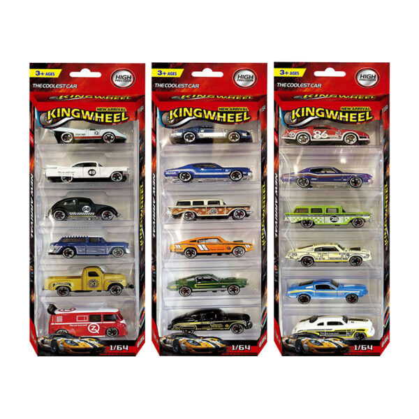 17307728700911-600x600-1.jpg Hot 6Pcs/Set King wheels 1:64 Scale Alloy Pull Back Diecast Toys Collection Vehicles Model Toys Car