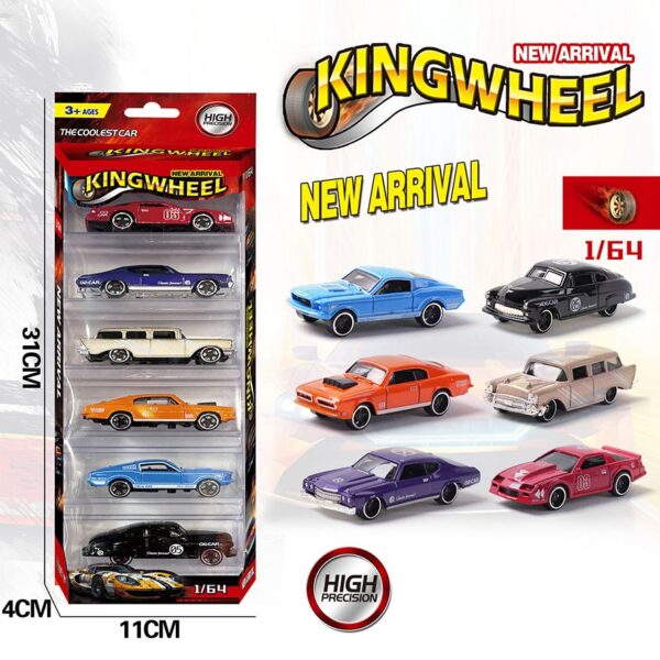 17307728705314-600x600-1.jpg Hot 6Pcs/Set King wheels 1:64 Scale Alloy Pull Back Diecast Toys Collection Vehicles Model Toys Car