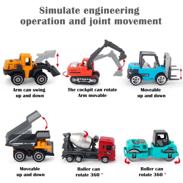 Version 1.0.0 Alloy Metal 1/64 Scale Construction Toys Vehicles Engineering Excavators Dozer Diecast Toys