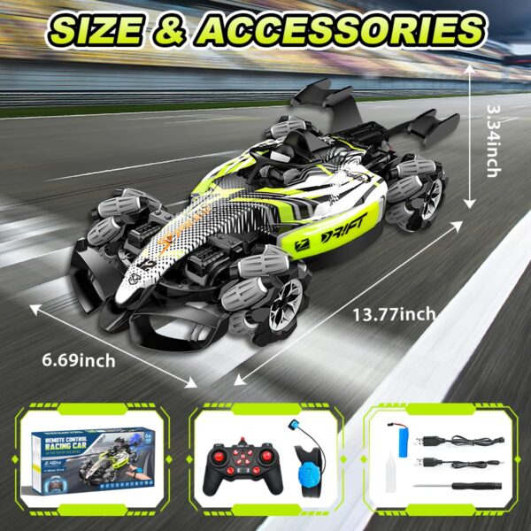 2.4G 4WD F1 Rc Car Gesture Hand High Speed Remote Control Car with Spray Music