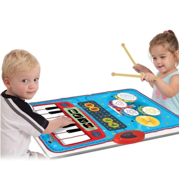 17338819014101.jpg 2 in 1 Drum And Piano Mat Baby Playmat Dance Mat Educational Baby Piano Play Mat