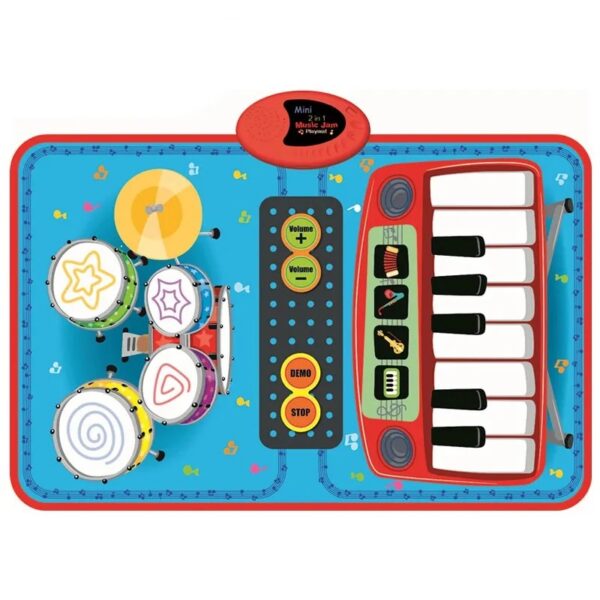 17338819024966.jpg 2 in 1 Drum And Piano Mat Baby Playmat Dance Mat Educational Baby Piano Play Mat