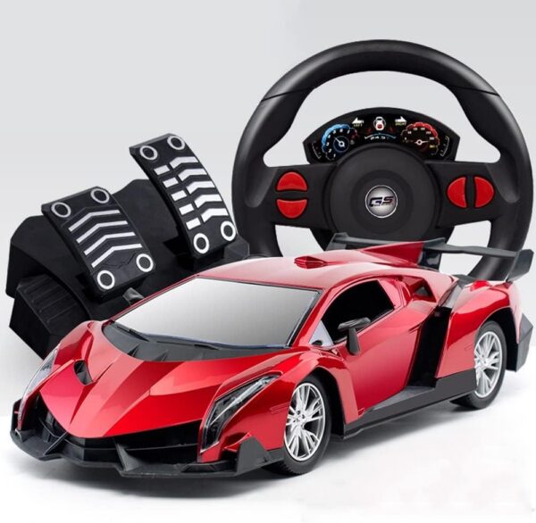 17340580465832.jpg 1:16 Steering Wheel Remote Control Car Toy With LED Lights