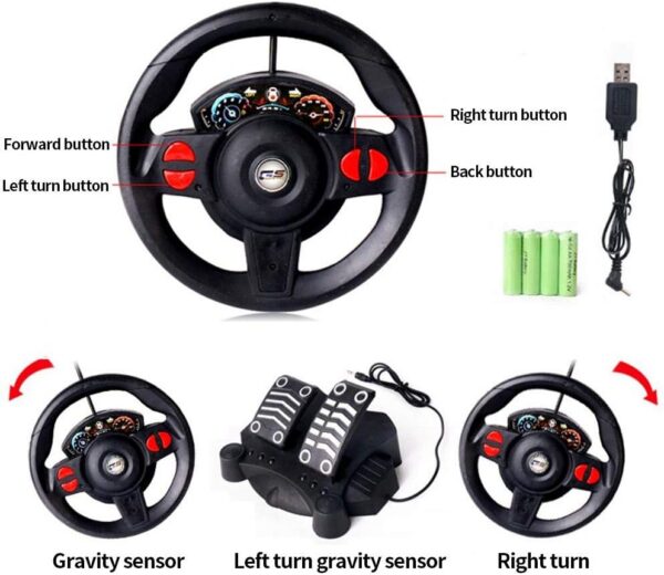 17340580467303.jpg 1:16 Steering Wheel Remote Control Car Toy With LED Lights