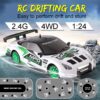 Version 1.0.0 1/24 Electric Model Remote Control High Speed Vehicle Drift 4WD Racing Car