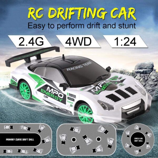Version 1.0.0 1/24 Electric Model Remote Control High Speed Vehicle Drift 4WD Racing Car