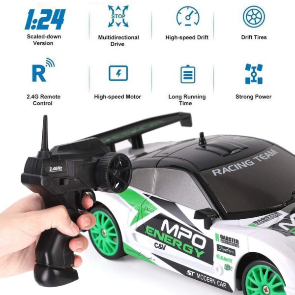 Version 1.0.0 1/24 Electric Model Remote Control High Speed Vehicle Drift 4WD Racing Car