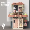 17345733404732.webp 63Cm 42 Pcs Pretend Play Preschool Kitchen Cabinet Toys Cooking Set Juguetes Para Los Ninos Food Mini Kitchen Toys