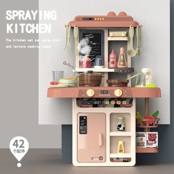 17345733404732-600x600-1.webp 63Cm 42 Pcs Pretend Play Preschool Kitchen Cabinet Toys Cooking Set Juguetes Para Los Ninos Food Mini Kitchen Toys