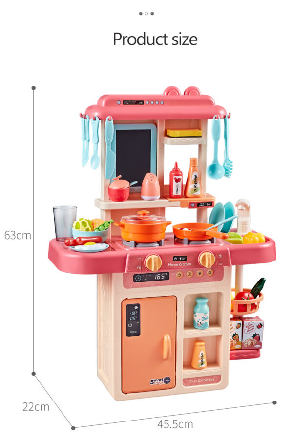 17345733413164-600x904-1.jpg 63Cm 42 Pcs Pretend Play Preschool Kitchen Cabinet Toys Cooking Set Juguetes Para Los Ninos Food Mini Kitchen Toys