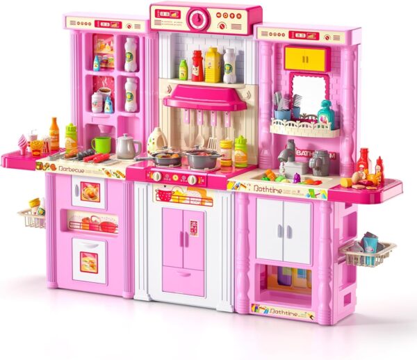 17345764453541-600x518-1.jpg 3 in 1 Play Kitchen Toys Kids Play Big Kitchen Set Includes Kitchen Accessories for Pretend Play Preschool Cooking Toy Set