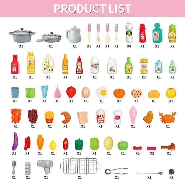 17345764460283-600x581-1.jpg 3 in 1 Play Kitchen Toys Kids Play Big Kitchen Set Includes Kitchen Accessories for Pretend Play Preschool Cooking Toy Set