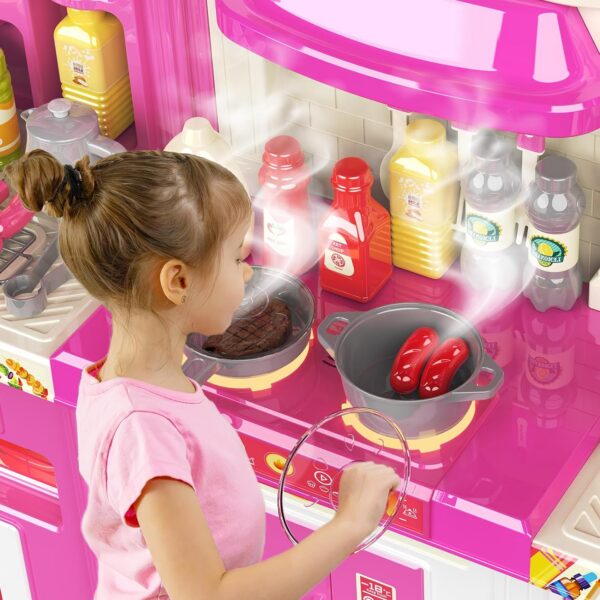 17345764468646.jpg 3 in 1 Play Kitchen Toys Kids Play Big Kitchen Set Includes Kitchen Accessories for Pretend Play Preschool Cooking Toy Set
