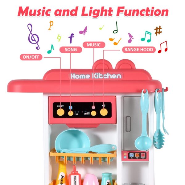 Version 1.0.0 43Pcs 72Cm Children Pretend Play Play Kid Big Kitchen Set Toys